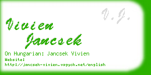 vivien jancsek business card